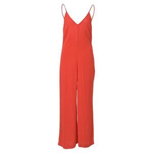 Ba&Sh Wide Leg Jumpsuit in Red Viscose